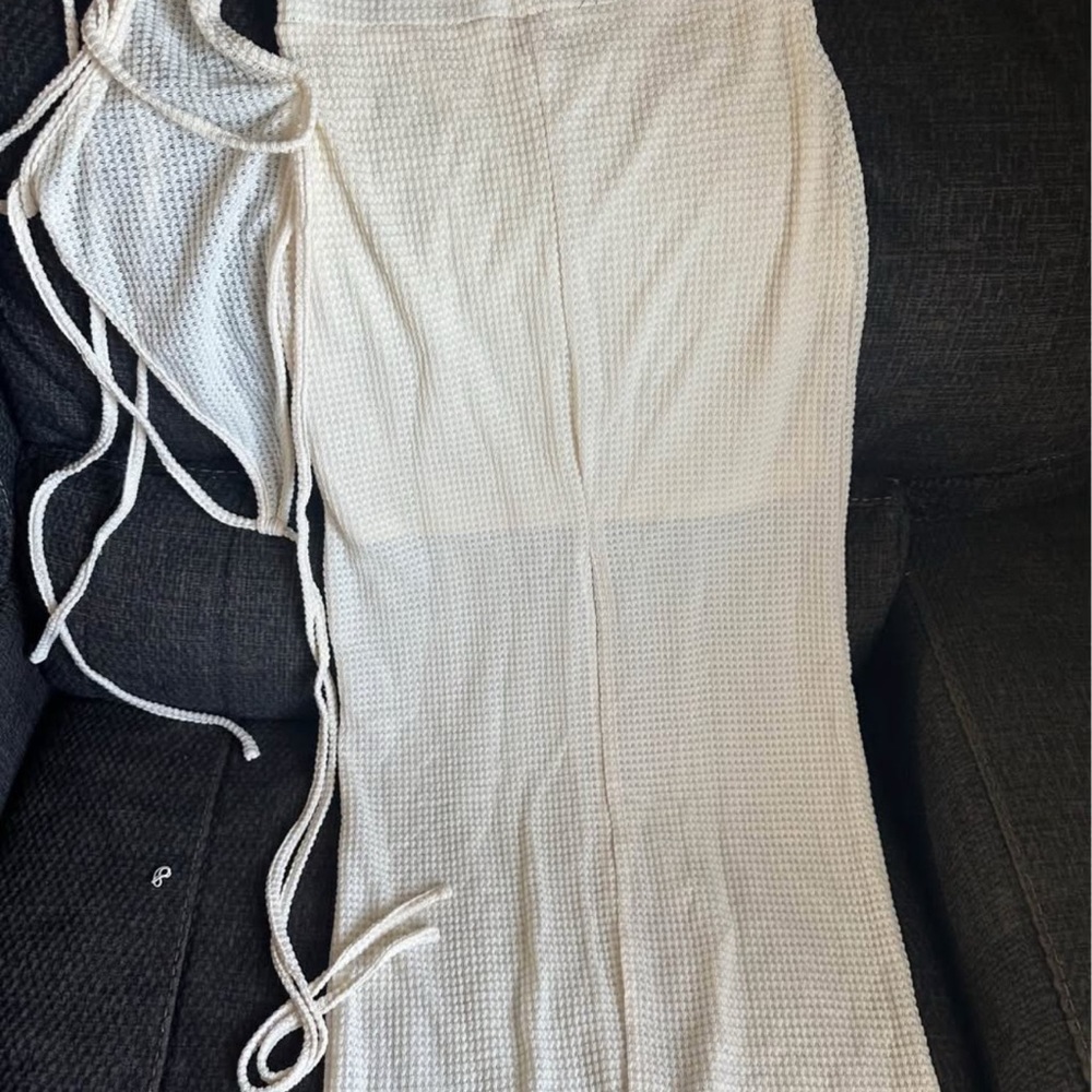 SHEIN Cream Textured Dress